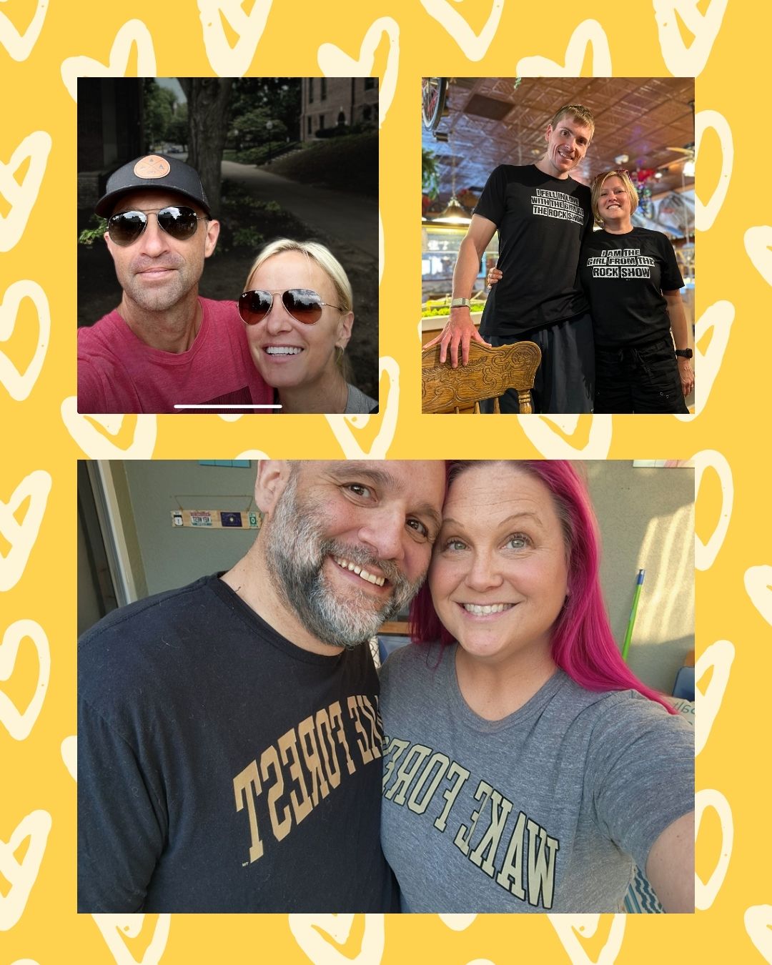 Collage of 3 Wake Forest Couples